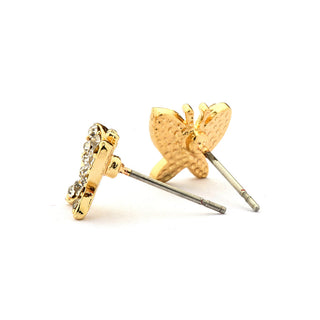 JOY JEWELRY - Gold Cubic Zirconia Earrings BUTTERFLY (GAC052)