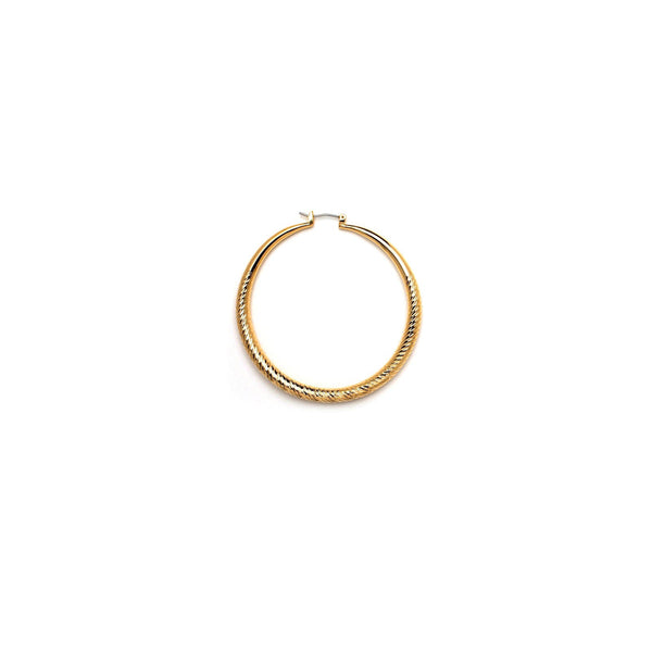 JOY JEWELRY - Gold Hollow Hoop Diacut (GHD04)