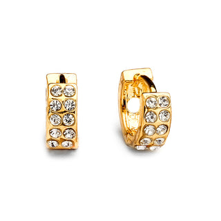 JOY JEWELRY - Gold Double Huggies Hoop Earrings