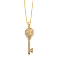 JOY JEWELRY - Gold Large Key Pendant Necklace GN149