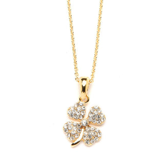 JOY JEWELRY - Gold Classic Clover Pendant Necklace GN154