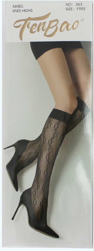 FEN BAO - Knee High Socks Mesh BLACK (GPH03AK363)