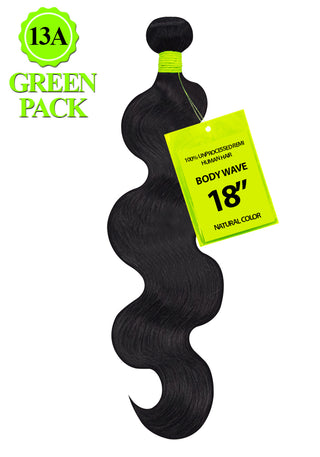 GREEN PAC - 13A 100% UNPROCESSED REMI HUMAN HAIR BODY WAVE