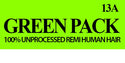 GREEN PAC - 13A 100% UNPROCESSED REMI HUMAN HAIR STRAIGHT