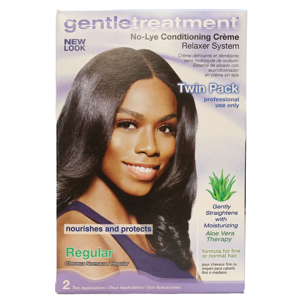 Gentle Treatment - No-Lye Conditioning Creme Relaxer System 2 PACKS REGULAR