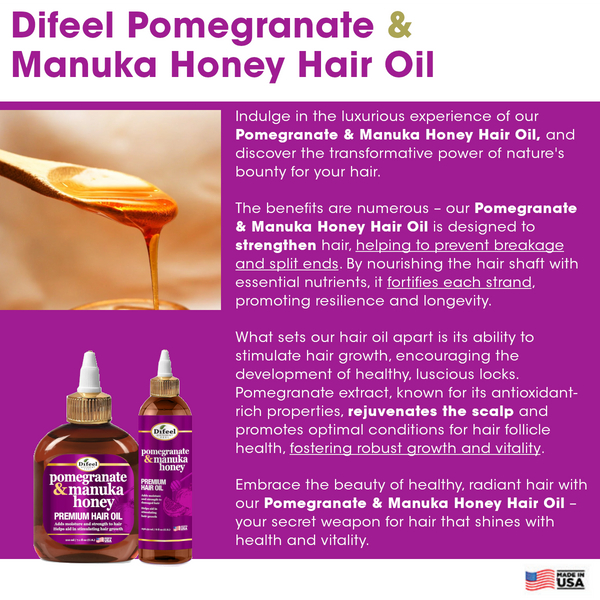 Difeel - POMEGRANATE & MANUKA HONEY PREMIUM HAIR OIL