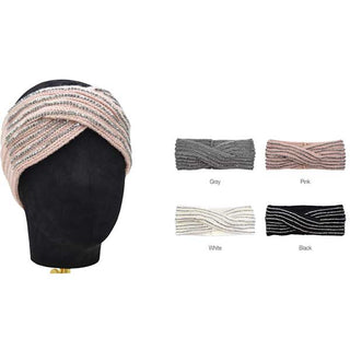 MAGIC COLLECTION - WINTER HEADBAND W/STONE ASSORTED #HB22-4