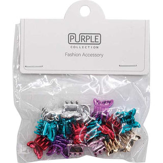 PURPLE COLLECTION - Fashion Accessory Butterfly Clips FOIL #HCL10-1