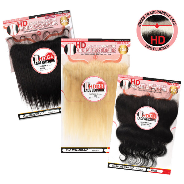 EVE HAIR - HD SWISS LACE CLOSURE 13X5 STRAIGHT