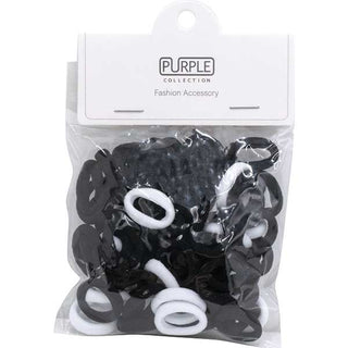 PURPLE COLLECTION - Fashion Accessory Elastic Band BLACK/WHITE