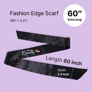 KISS - RED FASHION SILKY SATIN EDGE SCARF GLAM