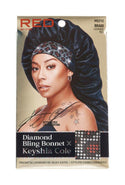 KISS - RED DIAMOND BLING BONNET BRAID RED LEOPARD