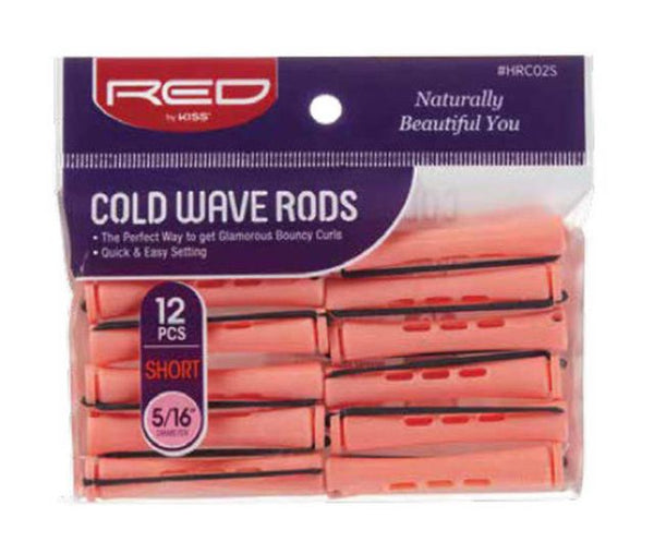 RED by KISS Cold Wave Rods HRC02S – Short, Pink, 5/16", 12 Count