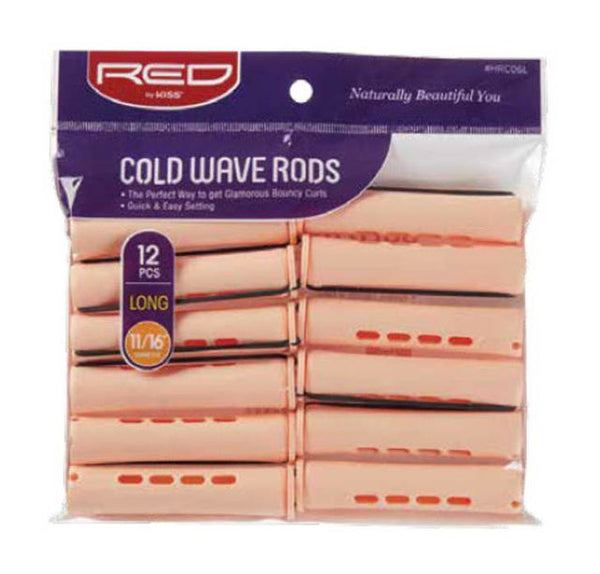 RED by KISS Cold Wave Rods HRC06L – Long, Sand, 11/16", 12 Count