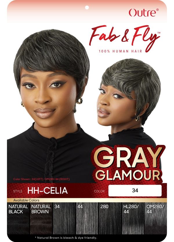 OUTRE - FAB & FLY FULL CAP WIG GRAY GLAMOUR- HH - CELIA