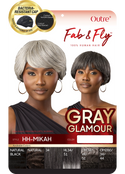 OUTRE - FAB & FLY FULL CAP WIG GRAY GLAMOUR - HH - MIKAH