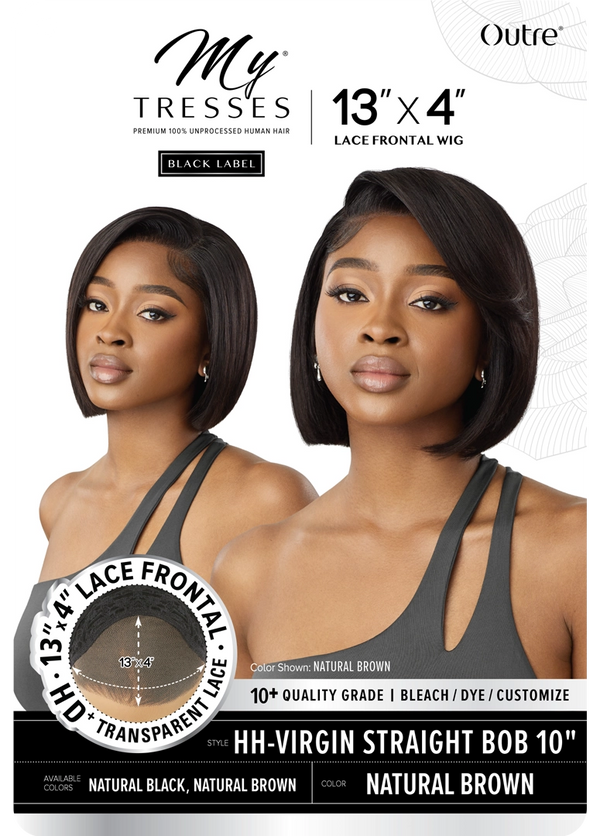 OUTRE - MY TRESSES LACE FRONTAL WIG 13X4-HH-VIRGIN STRAIGHT BOB 10