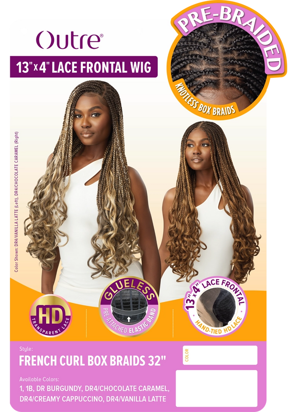 OUTRE - 13X4 LFW - FRENCH CURL BOX BRAIDS 32