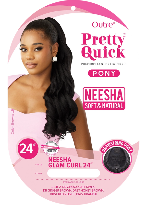 OUTRE - PRETTY QUICK - DRAWSTRING PONY - NEESHA GLAM CURL 24