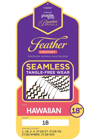 OUTRE - PURPLE PACK BRAZILIAN - FEATHER HAWAIIAN 18"