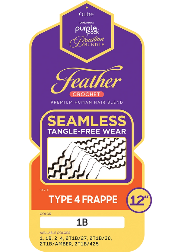 OUTRE - PURPLE PACK BRAZILIAN - FEATHER TYPE 4 FRAPPE 12"
