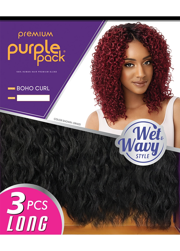 OUTRE - PURPLE PACK LONG 3PCS - WET & WAVY - BOHO CURL