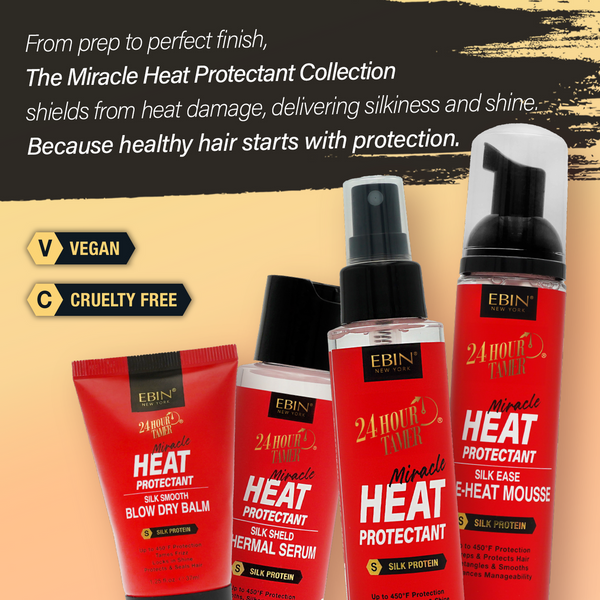 EBIN - 24 Hour Tamer Heat Protectant Silk Shield Thermal Serum