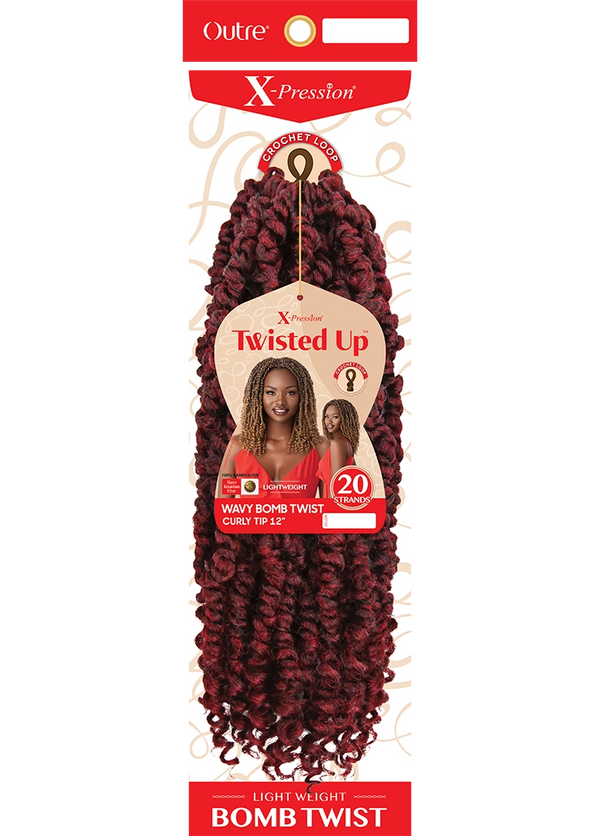 OUTRE - X-PRESSION - TWISTED UP - WAVY BOMB TWIST CURLY TIP 12