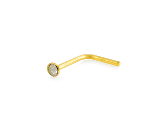 JOY JEWELRY - Gold Nose Stud L-Pin 1 PIECE (LGR20)