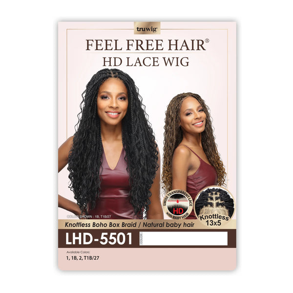 TRU WIG - FEEL FREE HAIR 13X5 LACE FRONT BOHO BOX BRAID WIG 28