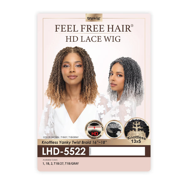 TRU WIG - FEEL FREE HAIR 13X5 LACE FRONT YANKY TWIST BRAID WIG 16-18