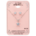 C&L - LUXE Real 24KT Silver Plated Earring & Necklace Set (LXSS)