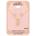 C&L - LUXE Real 24KT Gold Plated Earring & Necklace Set (LXSG)