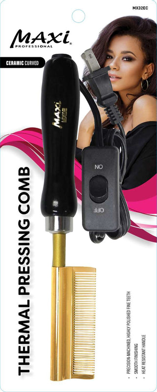 MAXI - PRESSING COMB ELECTRIC CERAMIC CURVED