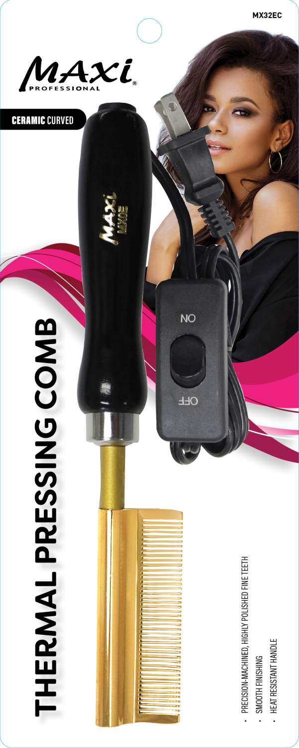 MAXI - PRESSING COMB ELECTRIC CERAMIC CURVED