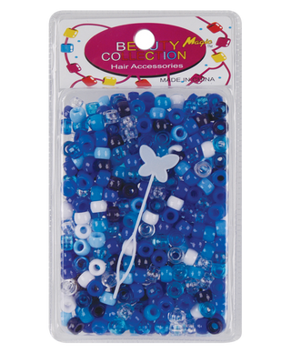 BEAUTY COLLECTION - Round Bead BLUE ASSORTED 1000PC