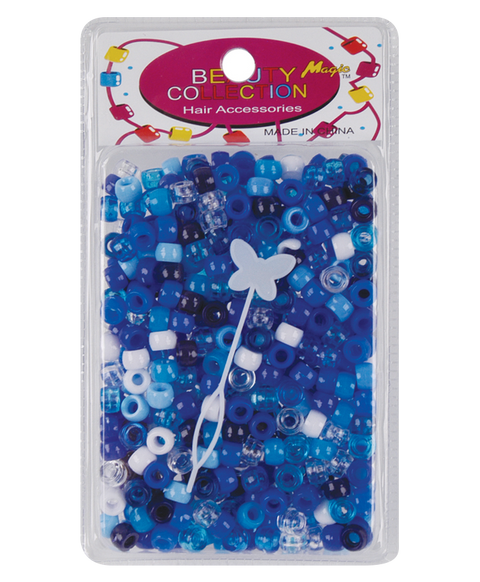 BEAUTY COLLECTION - Round Bead BLUE ASSORTED 200PC