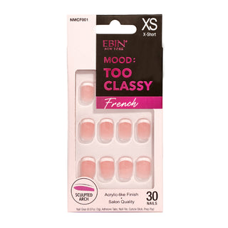 EBIN - MOOD: TOO CLASSY FRENCH NAIL - 001 (EXTRA SMALL)