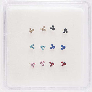 PURPLE COLLECTION - Silver Fashion Micky Mouse Nose Ring With Tip Assorted 1PC #NRI01007