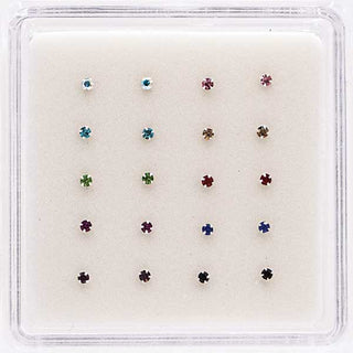 PURPLE COLLECTION - Silver Fashion Small L-Shape Nose Stud 1PC #NRI04009