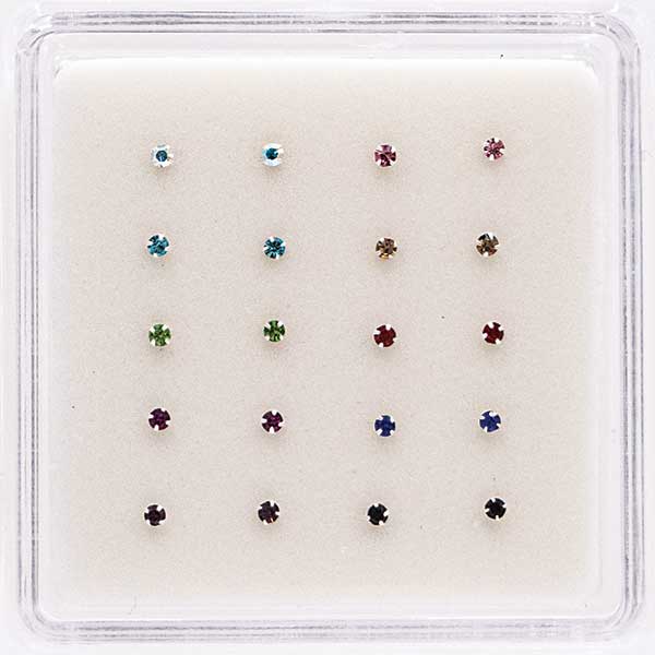 PURPLE COLLECTION - Silver Fashion Small L-Shape Nose Stud 1PC #NRI04009