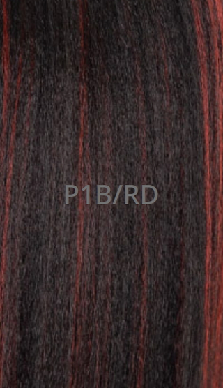Buy p1b-red-mixed-off-black-red ORGANIQUE - NATURAL U-PART YAKY STRAIGHT 14" WIG
