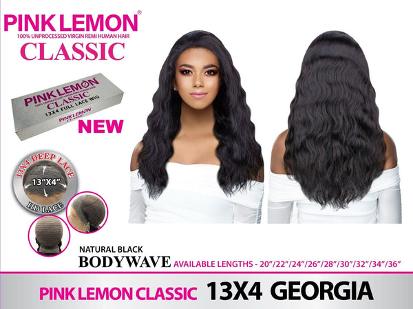 PINK LEMON - CLASSIC 13X4 DEEP HD LACE FRONTAL WIG GEORGIA (HUMAN)