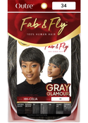 OUTRE - FAB & FLY FULL CAP WIG GRAY GLAMOUR- HH - CELIA