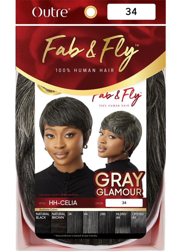 OUTRE - FAB & FLY FULL CAP WIG GRAY GLAMOUR- HH - CELIA