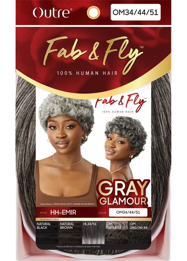 OUTRE - FAB & FLY FULL CAP WIG GRAY GLAMOUR - HH - EMIR