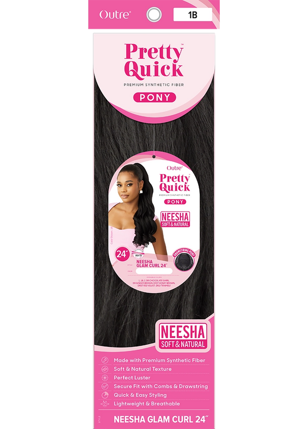 OUTRE - PRETTY QUICK - DRAWSTRING PONY - NEESHA GLAM CURL 24