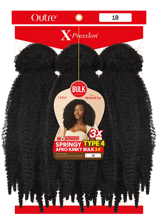 OUTRE - X-PRESSION - TWISTED UP - SPRINGY TYPE4 KINKY BULK 34 3X