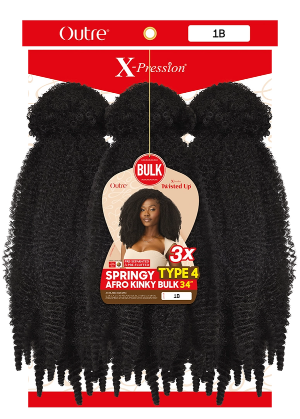 OUTRE - X-PRESSION - TWISTED UP - SPRINGY TYPE4 KINKY BULK 34 3X