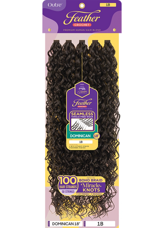 OUTRE - PURPLE PACK BRAZILIAN - FEATHER DOMINICAN 18"